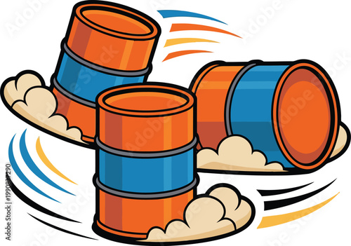 Cute cartoon a illustrator vector barrel racing