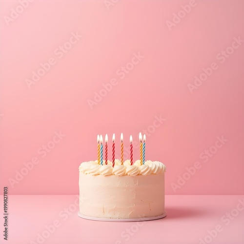 birthday cake with candles