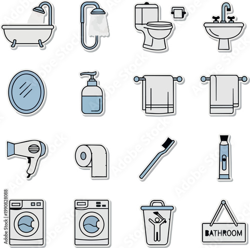 set of household appliances icons including kitchen equipment and home appliances in a clean vector design