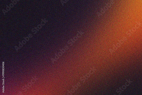 Deep purple and orange abstract textured background with noise.