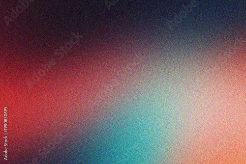 Red and light blue abstract background with grainy texture.