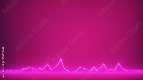 Magenta glowing line chart background