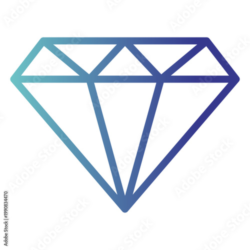 precious mine Gradient  line icon