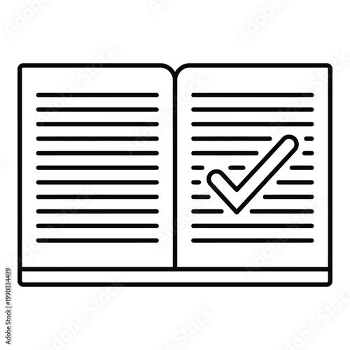 Open Book with Check Mark.