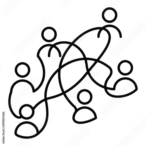 People connected in a network.