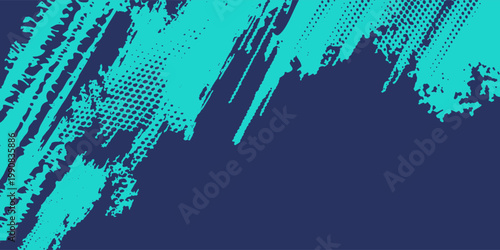 Minimal Abstract Blue Cyan Frame Grunge Sport Design In Dark Background