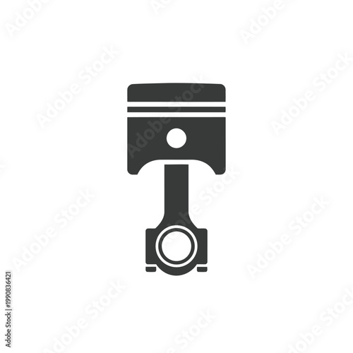 Piston and Connecting Rod Icon – Symbol of Engine Mechanics