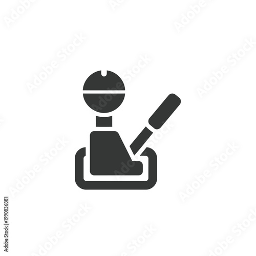 Gear Shift Icon – Minimalist Symbol of Automotive Control