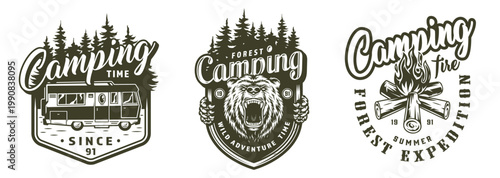 Camping fun in the forest