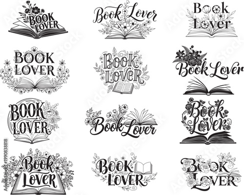 Book Lover Floral Reading tag den