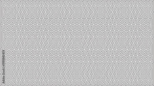 Foto Minimalist Greek Key Pattern Seamless Vector – Geometric Meander Background Desi