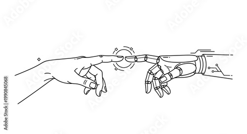 A hand holding a robotic arm.