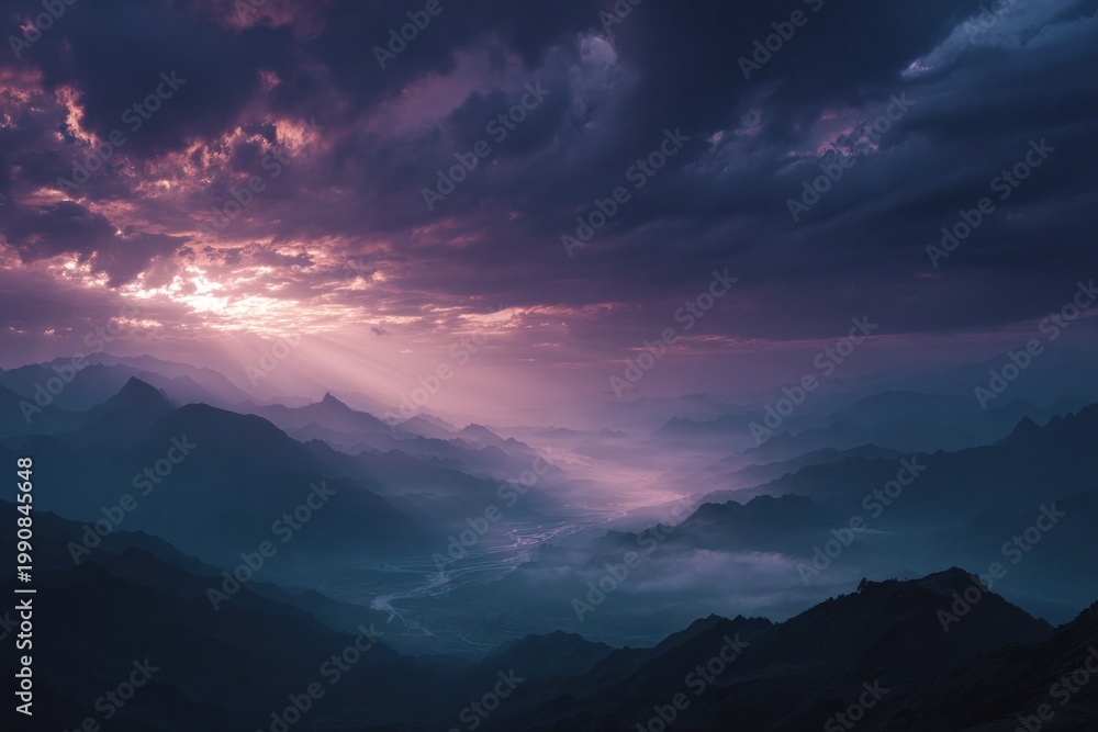 Obraz premium Serene mountain lake with snow peaks and forest reflection