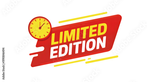 Limited Edition promotional graphic with a yellow clock icon indicating a time sensitive offer