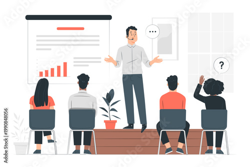 business man and woman Seminar