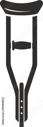 Black crutch medical aid device.