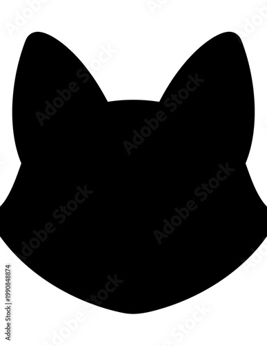 Black silhouette of a cat's head.