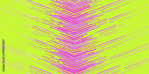 Abstract chevron pattern featuring bright pink and yellow hues
