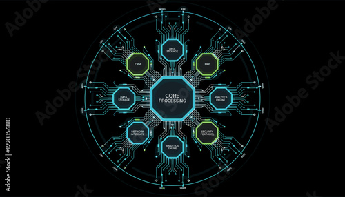 Digital network connection concept.