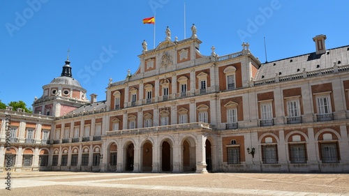 La façade ouest du palais royal d’Aranjuez en Espagne