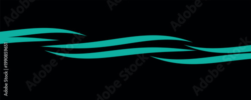Water wave icon isolated on black background. Modern flat water wave icon for web site, logotype, ocean design template and logo. Creative abstract concept, vector illustration
