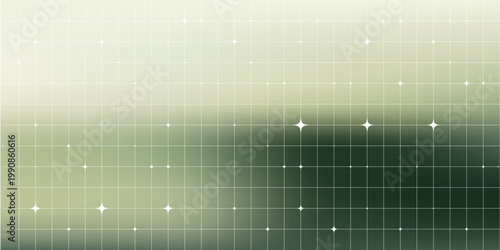 Abstract background with green gradient and sparkles.
