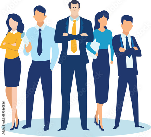 business people in different poses