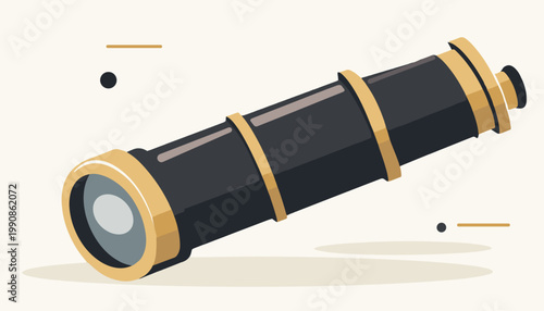 Telescope on a white background.