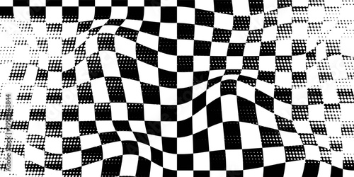 Checkered flag. Race background. Formula one start flag. Racing flag, race pattern. Banner seamless chessboard, checkerboard texture. Wide checker background