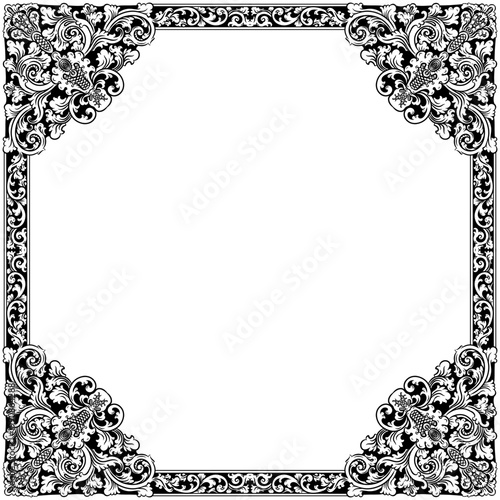 Retro Wedding Invitation Decorative Frame