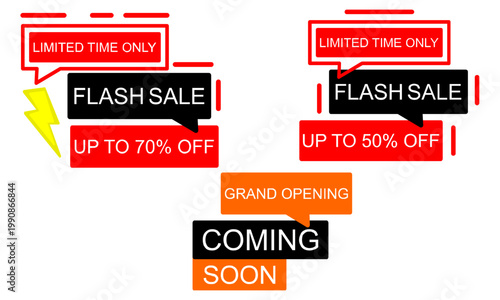 Flash Sale Limited Time Offer Promotion Banner Set