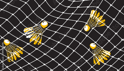 Badminton abstract background design. Vector illustration of sports concept