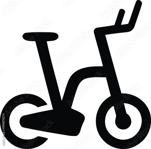 Exercise bike icon silhouette with indoor cycling stationary bike rotor bike black and white flat design white background spinning transport silhouette healthy lifestyle equipment