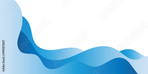 abstract creative blue gradient wave shapes design for business card, poster, background.