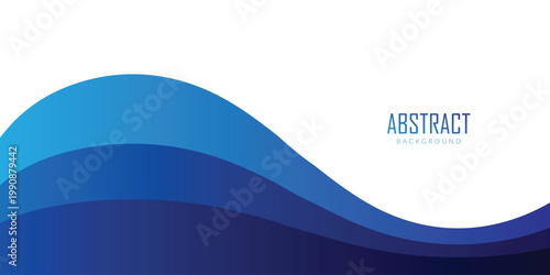 abstract creative minimalist blue gradient dynamic wave shapes for business card, poster, background.