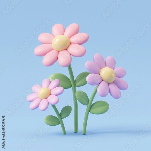 Delicate blossoms unfurl against a soft background, inviting viewers into a world of simple beauty and gentle charm.