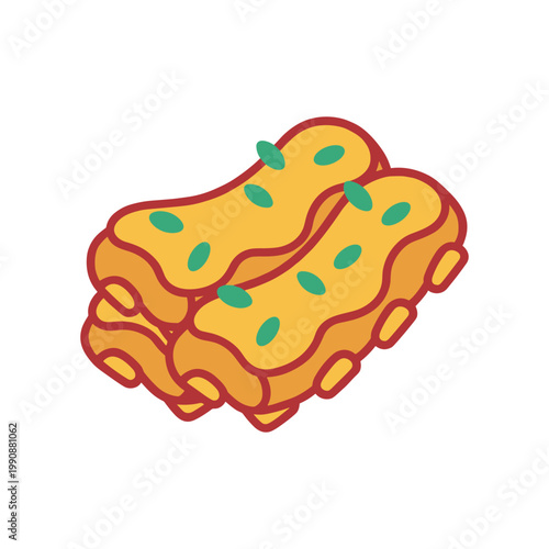 Two savory racks of barbecue ribs topped with green herb sprinkles, ready to be enjoyed.