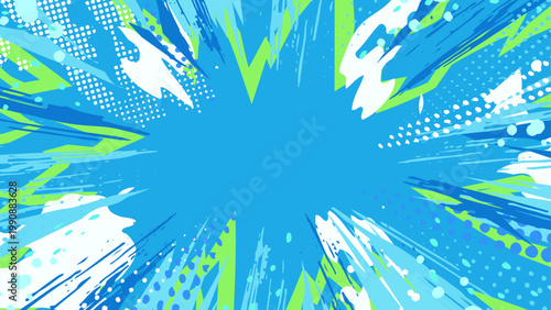 液体の爆発の背景イラスト_16:9