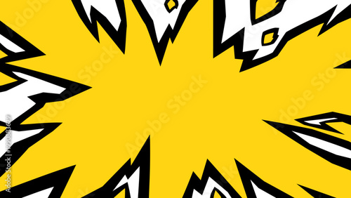 アメコミ風の爆発が広がる背景のイラスト素材_16:9