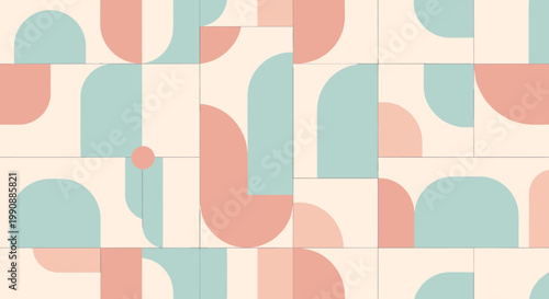 A calming and minimalist abstract background featuring rounded geometric shapes. Perfect for websites, presentations, or social media needing a clean 