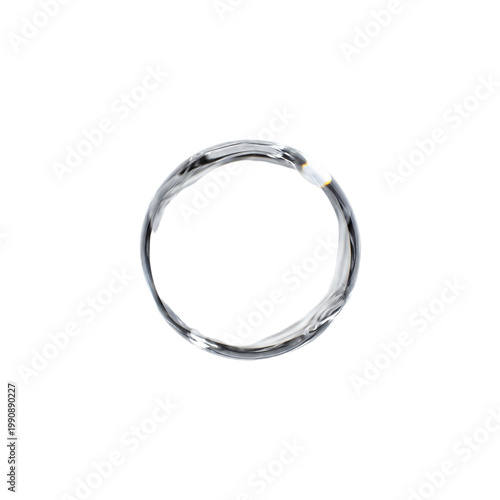 Ephemeral Embrace: A delicate ring of water suspended in motion, captured mid-air, its surface reflecting a captivating dance of light and shadow.