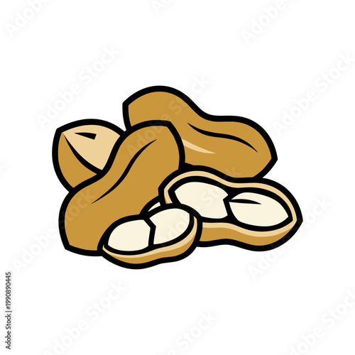 A cluster of shelled and unshelled peanuts lies together, highlighting their natural texture and form.