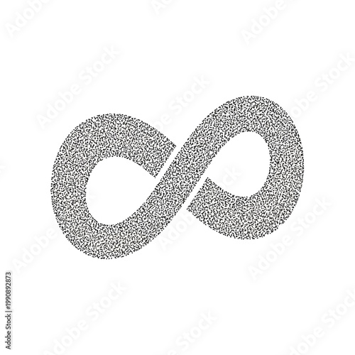 Infinity symbol made of small dots.