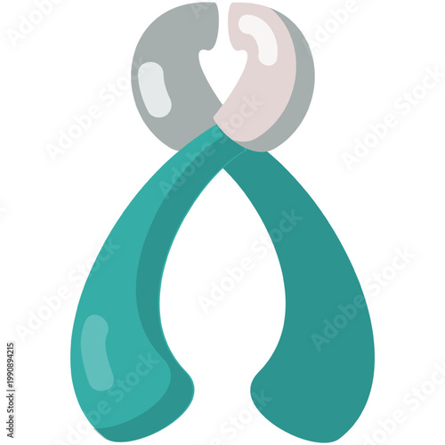 Pet nail clipper grooming salon supplies vector icon. Animal care supplies to cut dog and cat fingernail isolated on white background