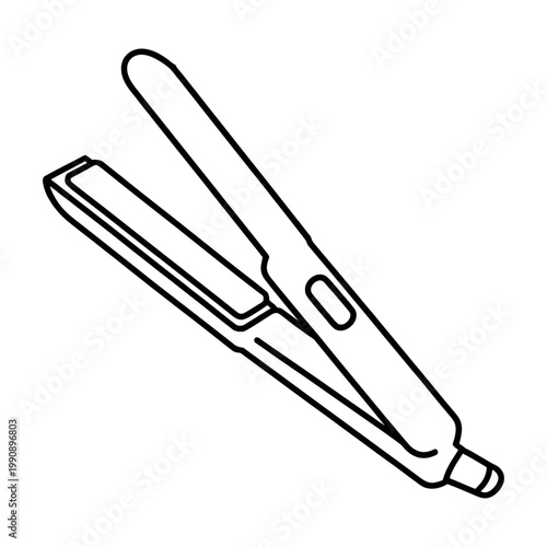 Vector of a hair straightener with a sleek design and modern look