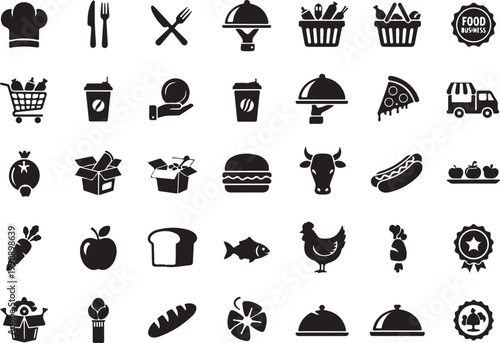 Black and white food on white background food black and white