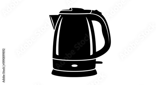 A black kettle illustration simple design graphic modern silhouette
