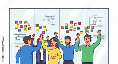 Business Team Celebrating Project Milestone