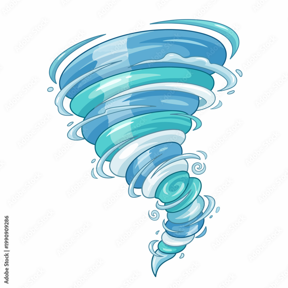 Ταπετσαρία A mesmerizing artwork depicting a swirling tornado of water, capturing the energy and movement of nature while eliciting emotions of awe and fascination in viewers