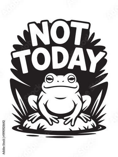 Moody Toad Grumpy Not Today Sarcastic Graphic